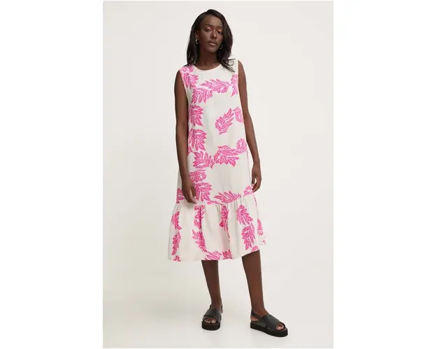 Answear Lab rochie culoarea bej, midi, oversize