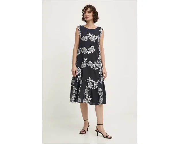 Answear Lab rochie culoarea negru, midi, oversize