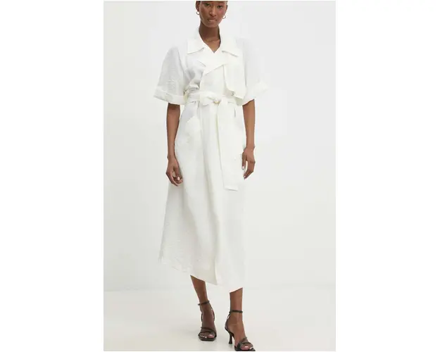 Answear Lab rochie culoarea bej, maxi, evazati