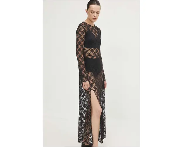 Answear Lab rochie culoarea negru, maxi, mulata
