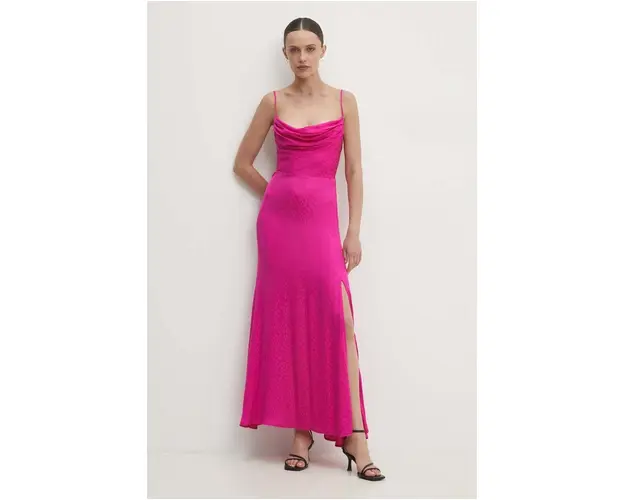 Answear Lab rochie culoarea roz, maxi, mulata