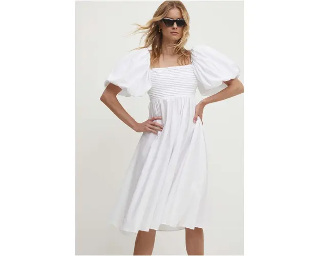 Answear Lab rochie culoarea alb, mini, evazati