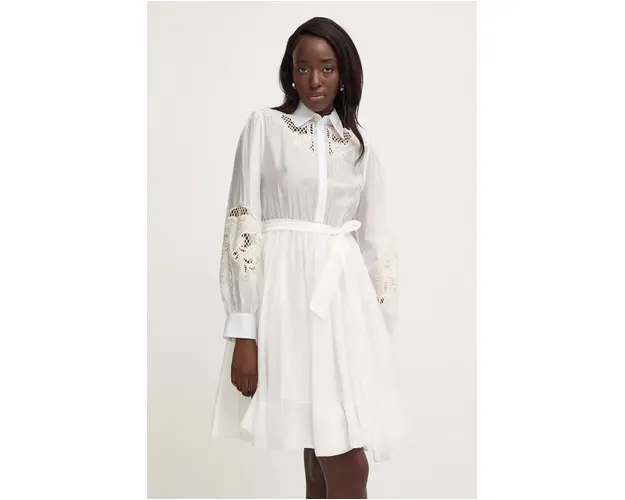 Answear Lab rochie culoarea alb, mini, evazati