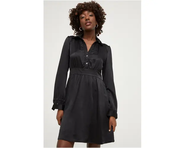 Answear Lab rochie culoarea negru, mini, evazati
