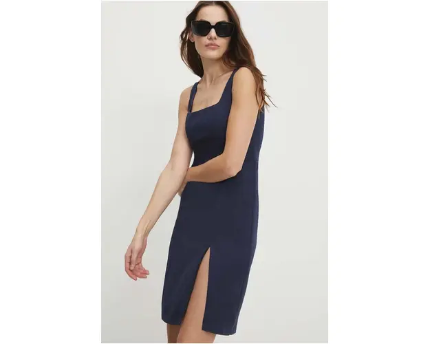 Answear Lab rochie culoarea albastru marin, mini, drept