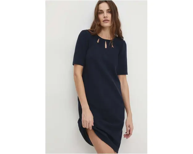 Answear Lab rochie culoarea albastru marin, mini, drept