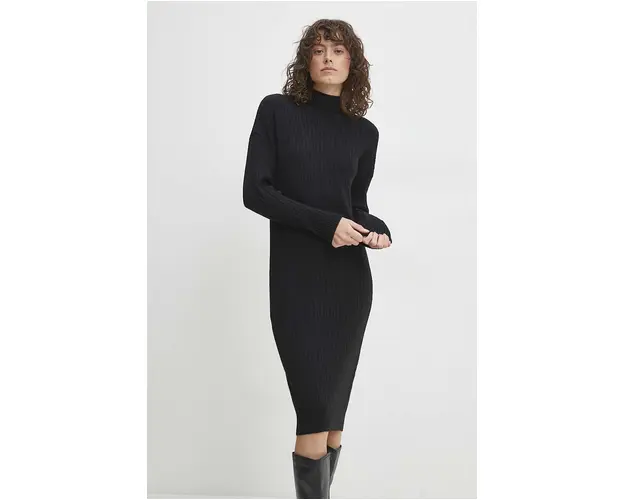 Answear Lab rochie culoarea negru, mini, mulata