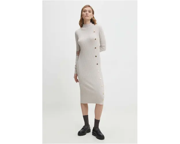 Answear Lab rochie culoarea bej, mini, mulata