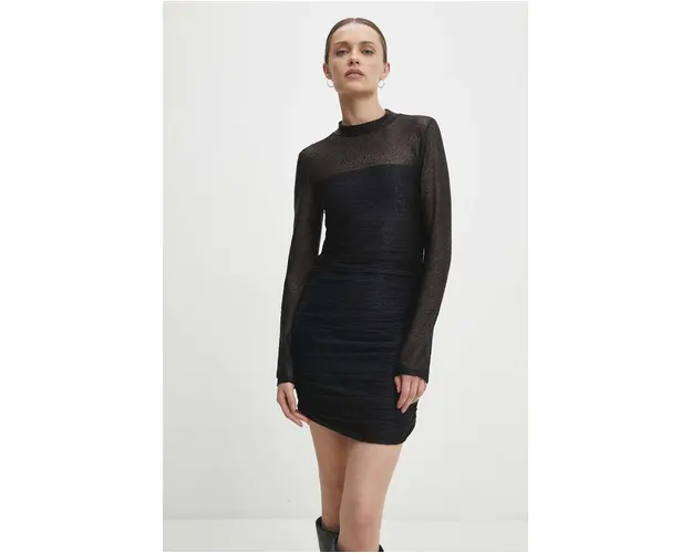 Answear Lab rochie culoarea negru, mini, mulata
