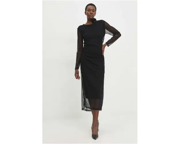 Answear Lab rochie culoarea negru, mini, drept