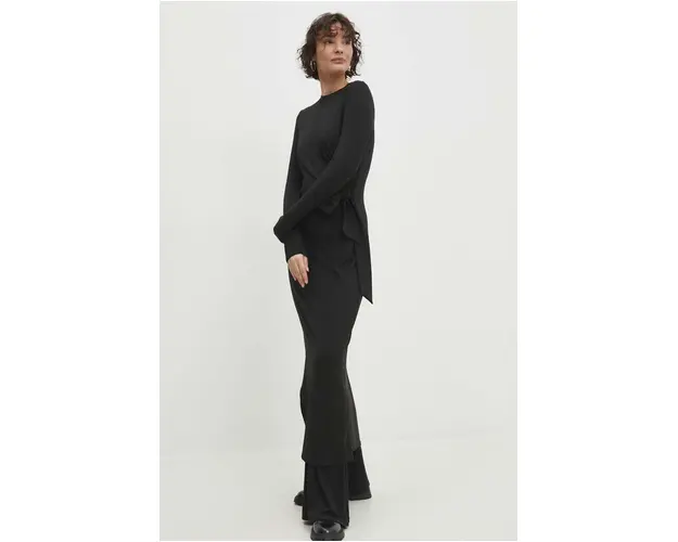 Answear Lab rochie culoarea negru, maxi, evazati