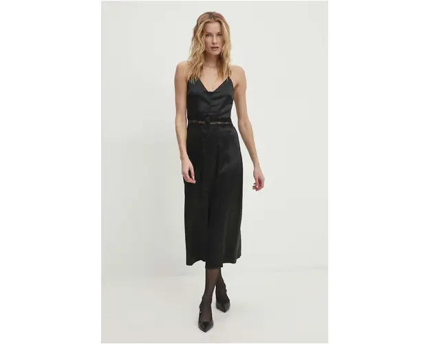 Answear Lab rochie culoarea negru, midi, drept