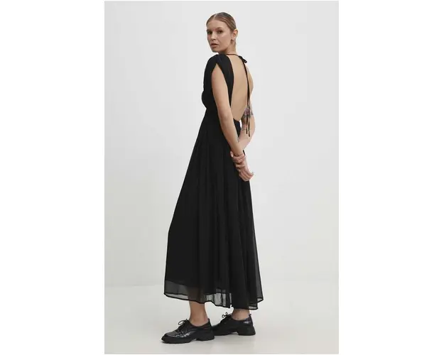 Answear Lab rochie culoarea negru, maxi, evazati