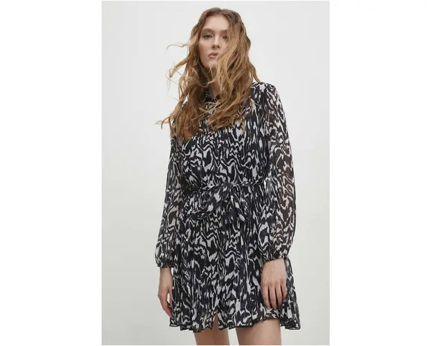 Answear Lab rochie culoarea negru, mini, evazati