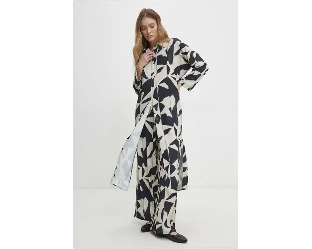 Answear Lab rochie culoarea bej, midi, oversize