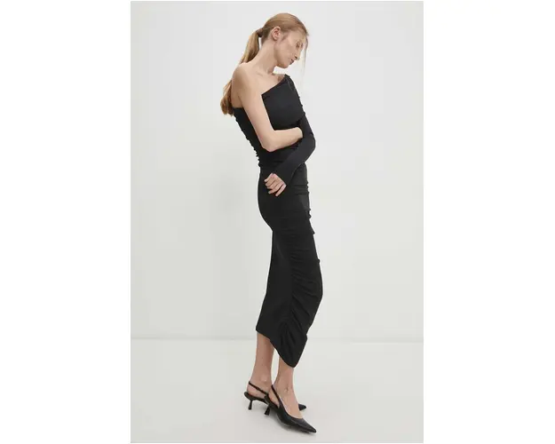 Answear Lab rochie culoarea negru, maxi, mulata