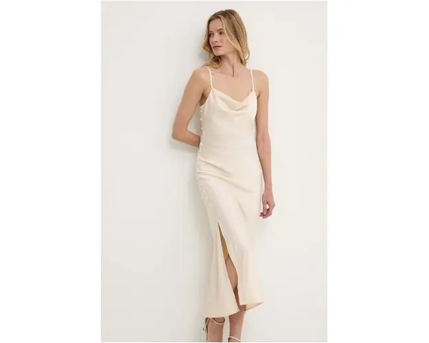 Answear Lab rochie culoarea bej, maxi, drept