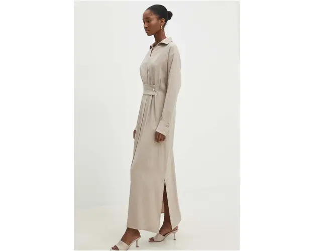 Answear Lab rochie culoarea bej, maxi, drept
