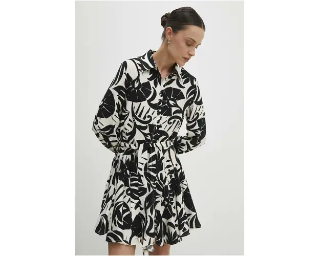 Answear Lab rochie culoarea negru, mini, evazati