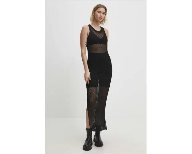 Answear Lab rochie culoarea negru, maxi, mulata