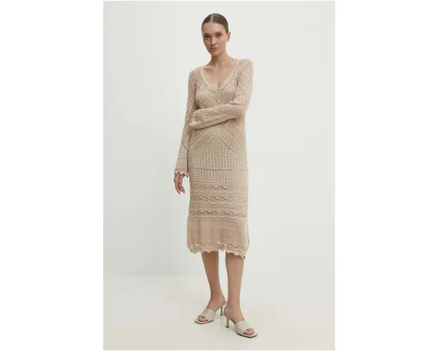 Answear Lab rochie culoarea maro, mini, drept