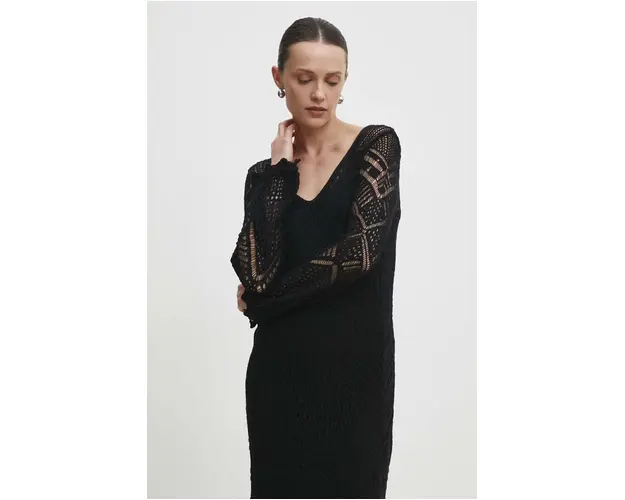 Answear Lab rochie culoarea negru, mini, drept