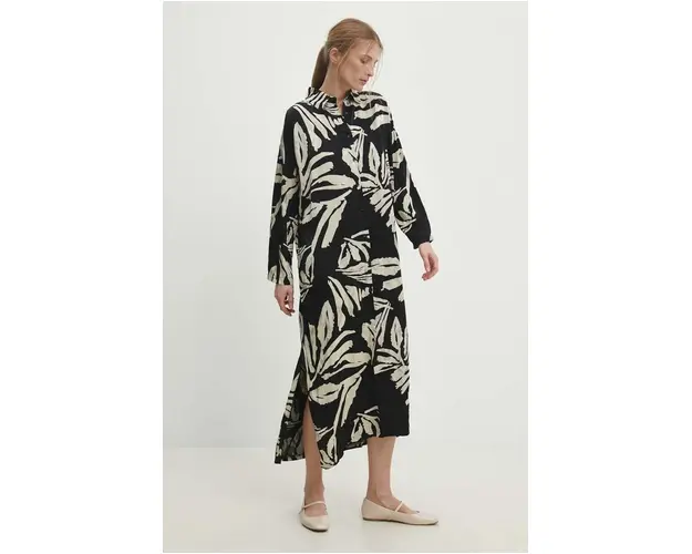 Answear Lab rochie culoarea negru, midi, drept