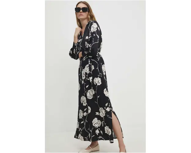 Answear Lab rochie culoarea negru, maxi, drept