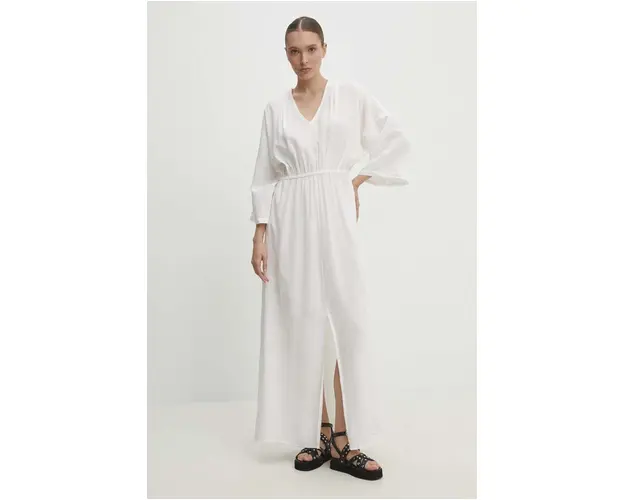 Answear Lab rochie culoarea alb, maxi, oversize