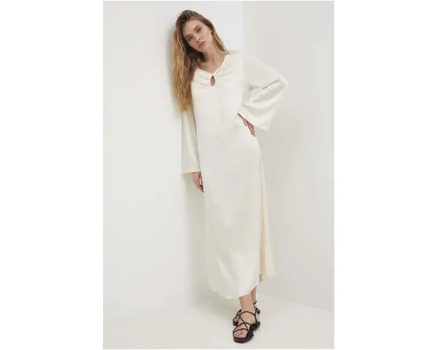 Answear Lab rochie culoarea bej, maxi, drept
