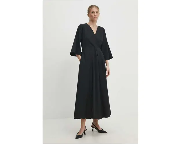 Answear Lab rochie culoarea negru, maxi, evazati