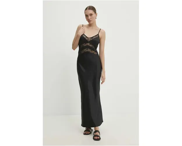 Answear Lab rochie culoarea negru, maxi, mulata