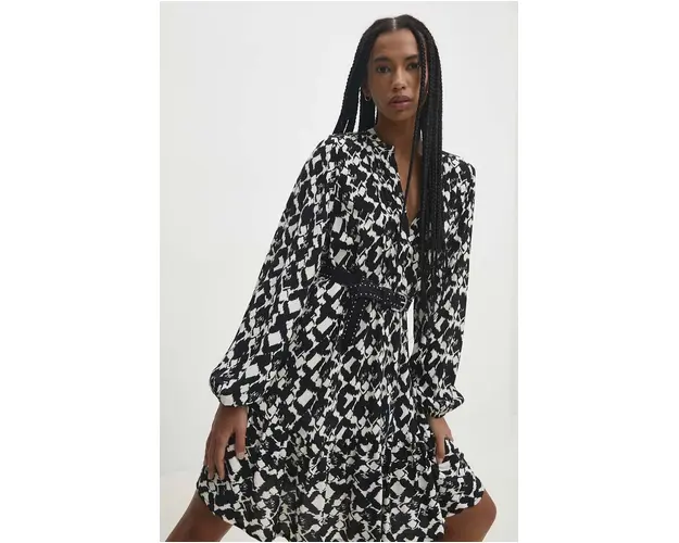 Answear Lab rochie culoarea negru, mini, oversize