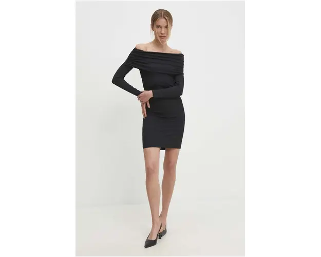 Answear Lab rochie culoarea negru, mini, mulata