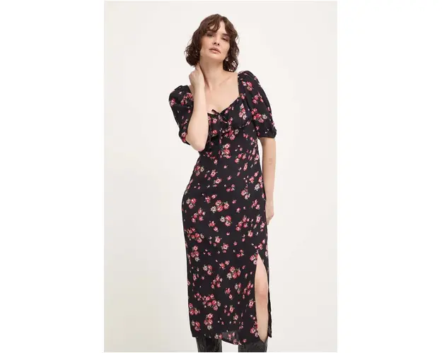 Answear Lab rochie culoarea negru, midi, drept