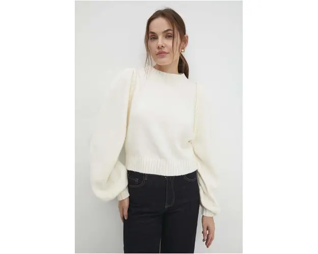 Answear Lab pulover femei, culoarea bej