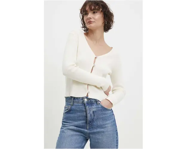 Answear Lab cardigan femei, culoarea bej, light