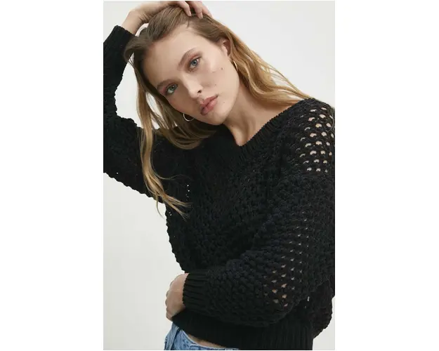 Answear Lab pulover femei, culoarea negru, calduros