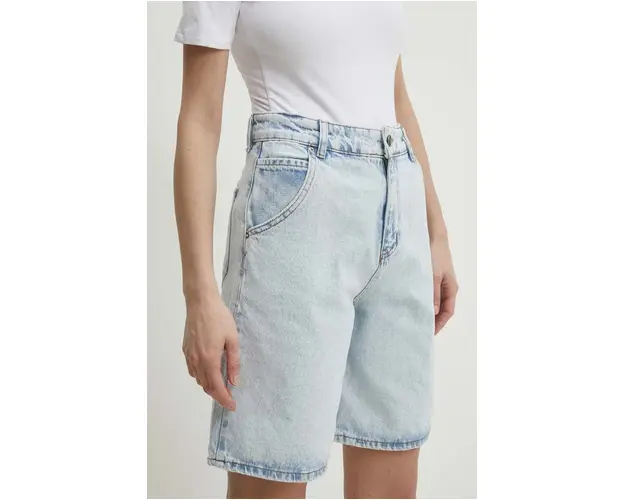 Answear Lab pantaloni scurti jeans femei, neted, high waist