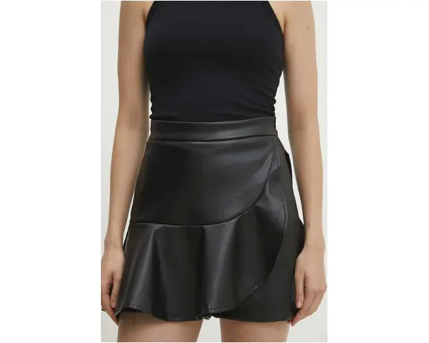 Answear Lab fusta pantaloni culoarea negru, neted, high waist