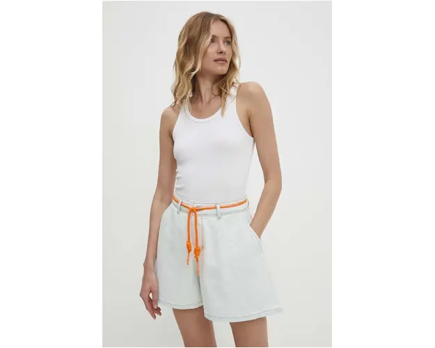 Answear Lab pantaloni scurti jeans femei, neted, high waist