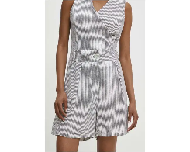 Answear Lab pantaloni scurti din in modelator, high waist