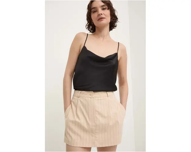 Answear Lab fusta pantaloni culoarea bej, modelator, high waist