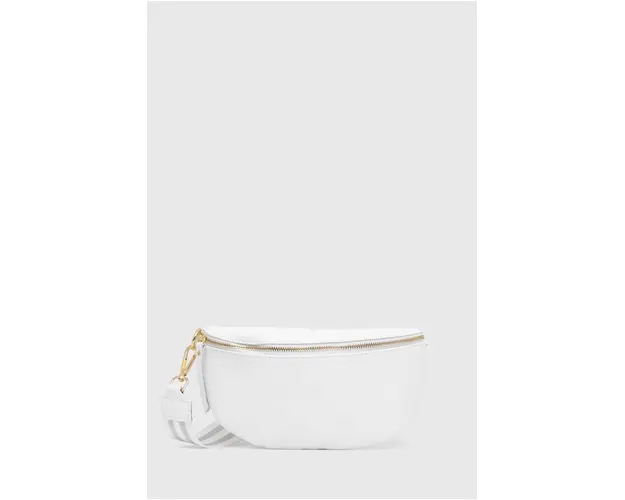 Answear Lab poseta de piele culoarea alb