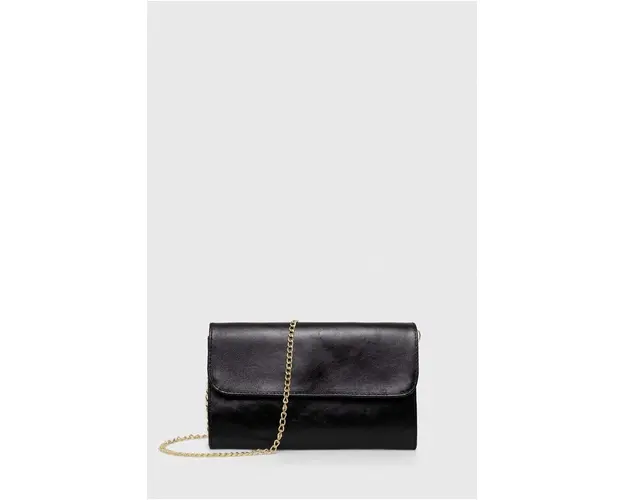 Answear Lab poseta de piele culoarea negru