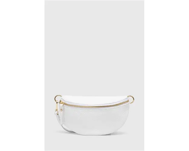 Answear Lab borseta de piele culoarea alb