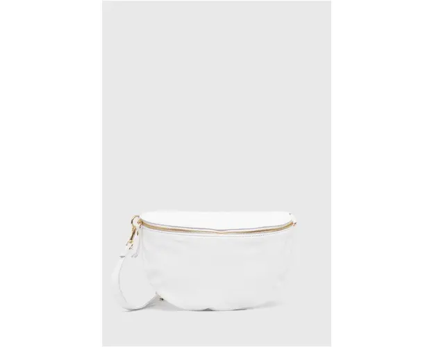 Answear Lab borseta de piele culoarea bej