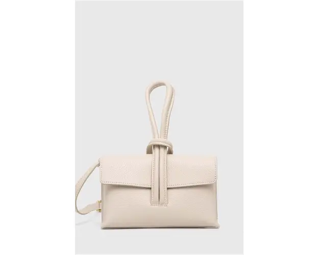 Answear Lab poseta de piele culoarea bej