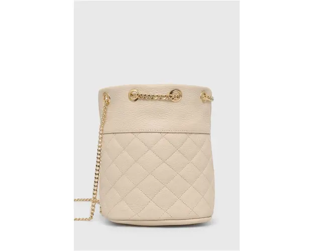 Answear Lab poseta de piele culoarea bej