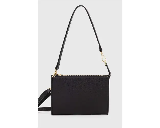 Answear Lab poseta de piele culoarea negru